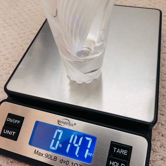 Vintage Lenox Bud Vase ~Windswept Heavy Cut Lead Crystal 7 inch Signed - Picture 13 of 13